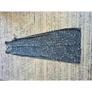 LuLaRoe Blue Geometric Pattern Maxi Dress Medium